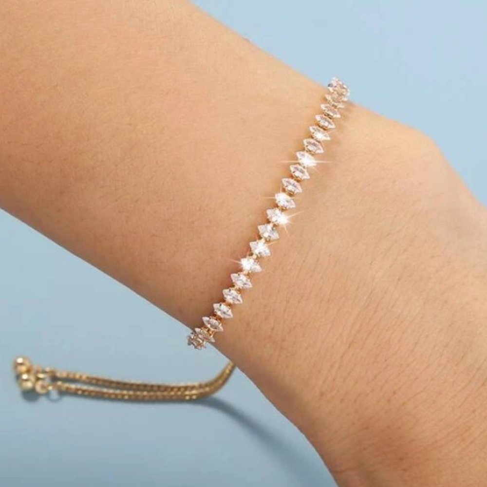 Cubic Zirconia Decor Bracelet